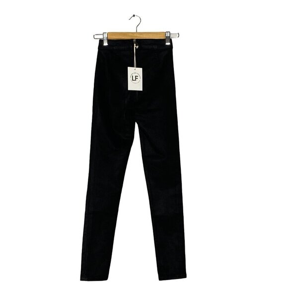Lovers+Friends NWT Black Skinny Jeans, Jesse High-Rise Zip Back Women’s Size 23 - Picture 4 of 9